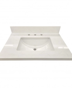 Calcatta Quartz 8″ Drill Vanity Top