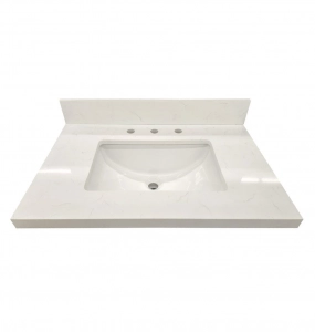Calcatta Quartz 8″ Drill Vanity Top