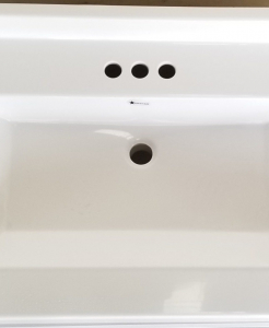 Carolina Solid White Cultured Marble Vanity Top – Closeout