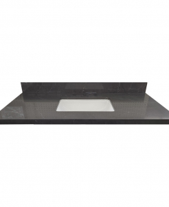 Charcoal Grey Quartz Stone Vanity Top – Closeout