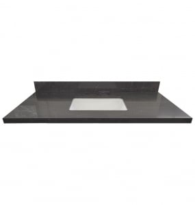 Charcoal Grey Quartz Stone Vanity Top – Closeout