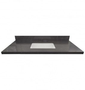 Charcoal Grey Quartz Stone Vanity Top – Closeout