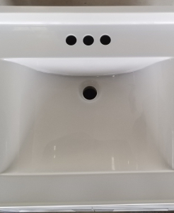 Contempo Solid White Cultured Marble Vanity Top – Closeout