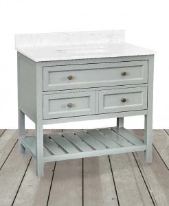 Corry Sea Green Vanity & Top Combo