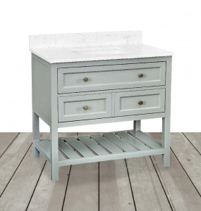 Corry Sea Green Vanity & Top Combo