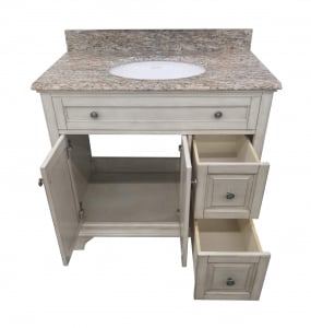 Corsicana Antique White Vanity – Closeout