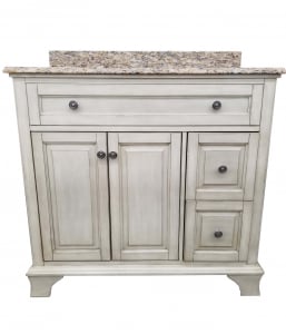 Corsicana Antique White Vanity – Closeout