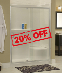Cove Frameless 1/4″ Hinged Door & Fixed Panel