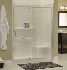 Cove Frameless 1/4″ Hinged Door & Fixed Panel