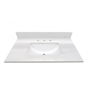 Creek White Quartz Vanity Top – Closeout
