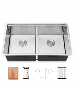 Workstation Stainless Steel Undermount Kitchen Sink – Double (Includes Accessories)