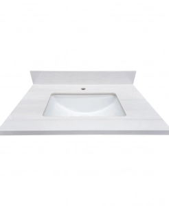Duna White Sintered Stone Single Hole Vanity Top