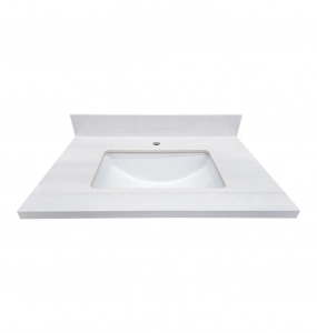 Duna White Sintered Stone Single Hole Vanity Top