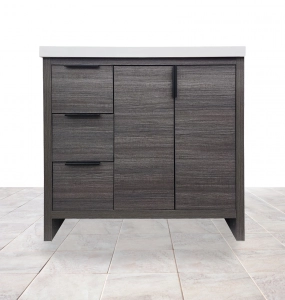 Evana Leached Oak Vanity & Top Combo – Closeout