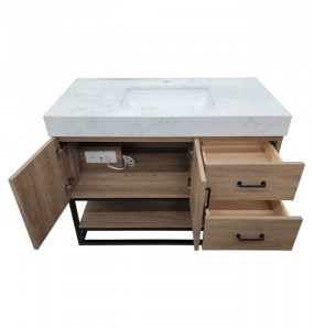 Evita Natural – Black Frame Vanity & Top  – Closeout