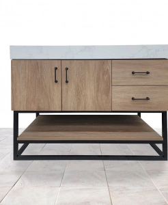 Evita Natural – Black Frame Vanity & Top  – Closeout