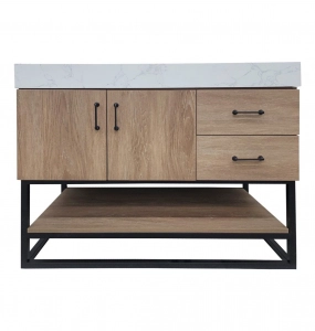 Evita Natural – Black Frame Vanity & Top  – Closeout