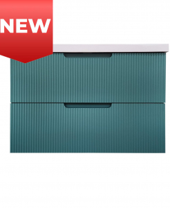 Faron Green Wall Hung Vanity & Top Combo