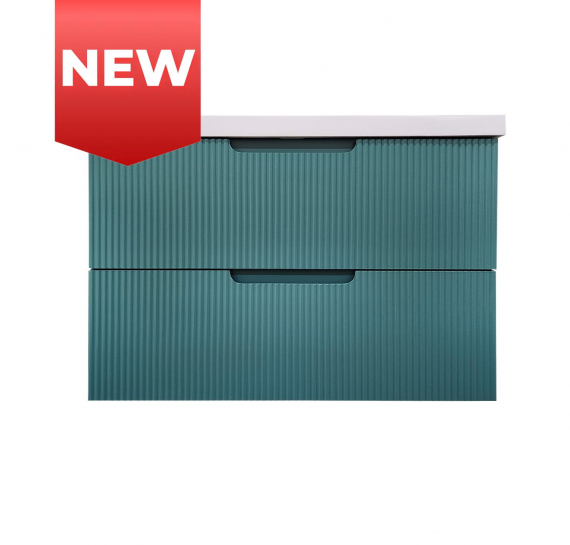 Faron Green Wall Hung Vanity & Top Combo