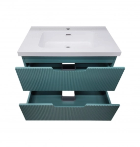 Faron Green Wall Hung Vanity & Top Combo