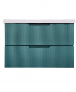 Faron Green Wall Hung Vanity & Top Combo – Closeout