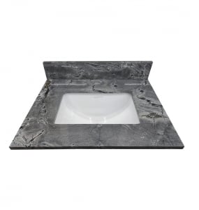 Galaxy Gray Granite Single Hole Vanity Top – Closeout