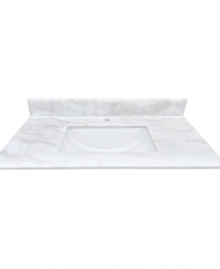 Galaxy White Marble Single Hole Vanity Top