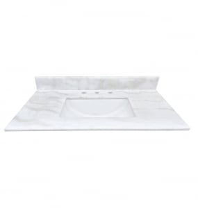 Galaxy White Marble 8″ Drill Vanity Top – Closeout