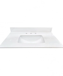 Glacier White Crushed Marble Vanity Top
