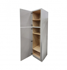 Glazed Grey Linen Cabinet