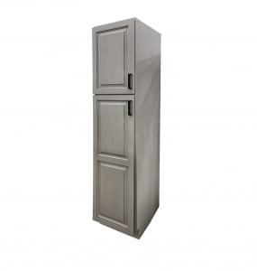Glazed Grey Linen Cabinet