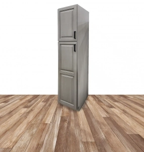Glazed Grey Linen Cabinet – Closeout