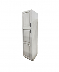 Glazed White Linen Cabinet