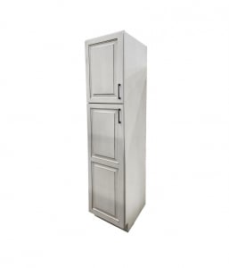 Glazed White Linen Cabinet – Closeout