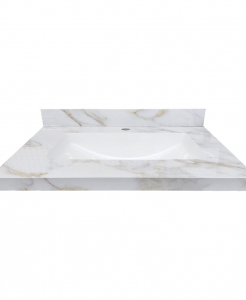 Golden Calacatta Sintered Stone Vanity Top