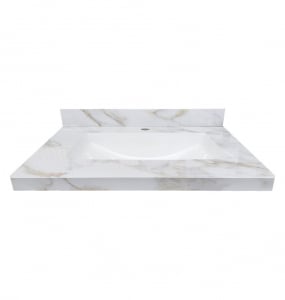 Golden Calacatta Sintered Stone Vanity Top