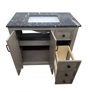 Hiland Antique Grey Vanity – Closeout