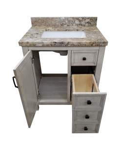 Hiland Antique White Vanity – Closeout