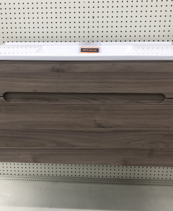 White Line Oak Wall Hung Vanity & Top – Closeout