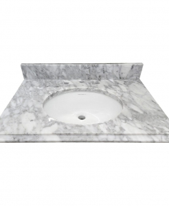 Italian Cararra Marble Oval Vanity Top