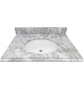 Italian Cararra Marble Oval Vanity Top