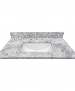Italian Cararra Marble Square Vanity Top
