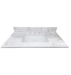 Jazz White Marble Vanity Top