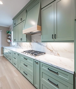 Katella Jade Green Kitchen Cabinets