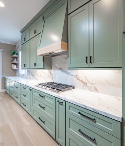 Katella Jade Green Kitchen Cabinets