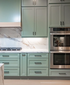Katella Jade Green Kitchen Cabinets