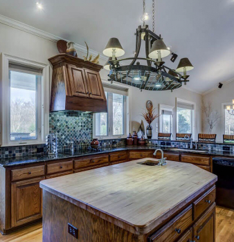 kitchen island view