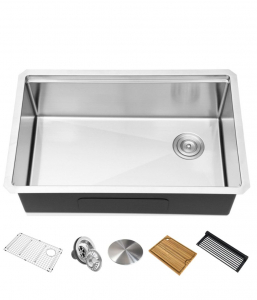 Stainless Steel Undermount Kitchen Sink – Single (Includes Accessories)