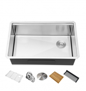 Stainless Steel Undermount Kitchen Sink – Single (Includes Accessories)