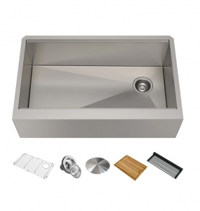 Stainless Steel Farmhouse Kitchen Sink – Single (Includes Accessories)